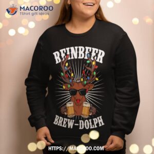 brewdolph reinbeer christmas retro gifts for beer lover sweatshirt sweatshirt 2