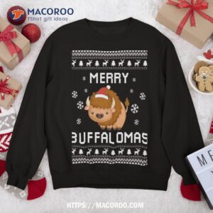 buffalo lover christmas ugly xmas sweater bison gift sweatshirt sweatshirt