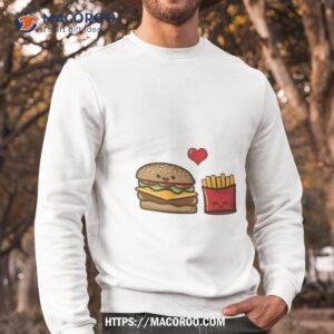 Burger And Fries Valentine Couple Sweatshirt