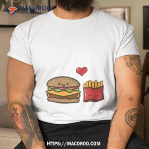 Burger And Fries Valentine Couple Shirt
