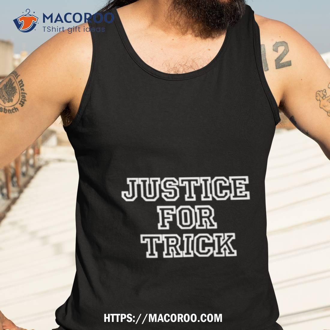 Carmelo Hayes Is Wearing A Justice For Trick Shirt Carmelo Hayes Is Wearing A Justice For Trick Shirt