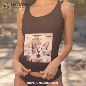 Cat Ufo Egypt Pyramids Tank Top 1