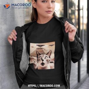 Cat Ufo Egypt Pyramids Tshirt 3