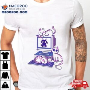 Cats Being Weird Little Guys Computer Ca Tshirt