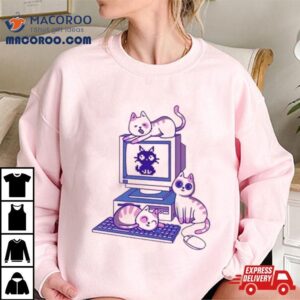 Cats Being Weird Little Guys Computer Ca Tshirt