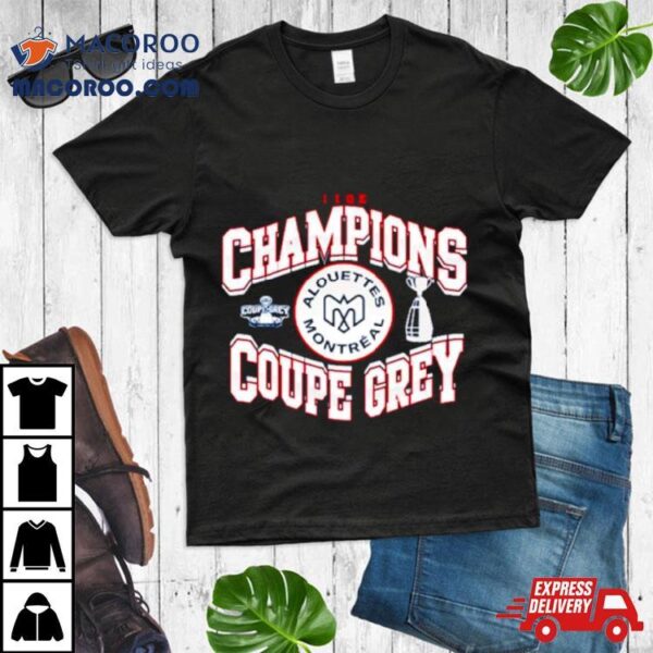 Champions Alouettes Montreal Coupe Grey 2023 Shirt