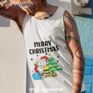 Charlie And Snoopy Merry Christmas Tank Top 1