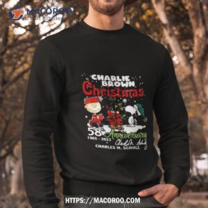 Charlie Brown Christmas 58th Anniversary 1965 2023 Charles M Schulz Snoopy Sweatshirt