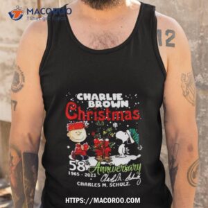 Charlie Brown Christmas 58th Anniversary 1965 2023 Charles M Schulz Snoopy Tank Top