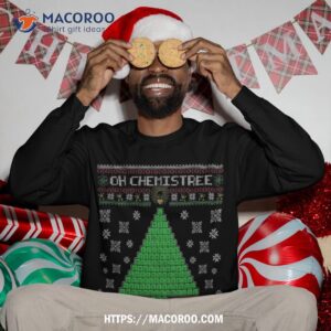 chemistry xmas ugly christmas tree chemist science gift sweatshirt sweatshirt 3