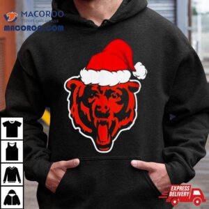 Chicago Bears Logo Santa Hat Christmas Tshirt