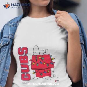 Chicago Cubs Snoopy Christmas Lights Shirt