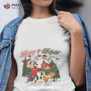 Chip And Dale Merry And Bright Christmas Shirt