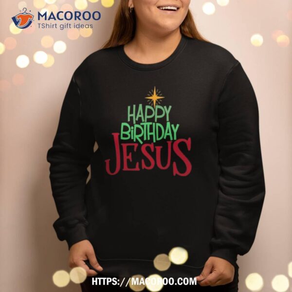 Christian Christmas Happy Birthday Jesus Kids Gift Sweatshirt