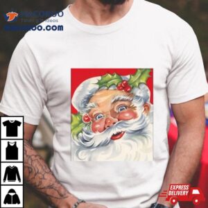 Christmas Retro Jolly Santa Claus Tshirt