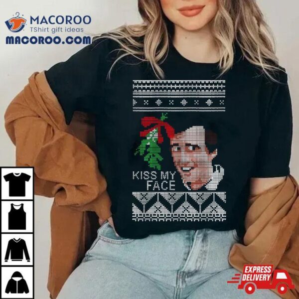 Christmas Alan Partridge Kiss My Face Mistletoe Knit Shirt