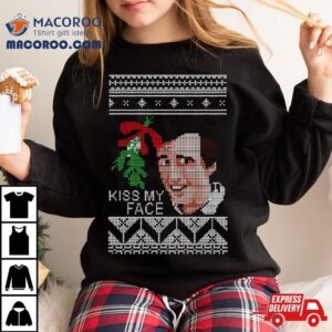 Christmas Alan Partridge Kiss My Face Mistletoe Knit Shirt