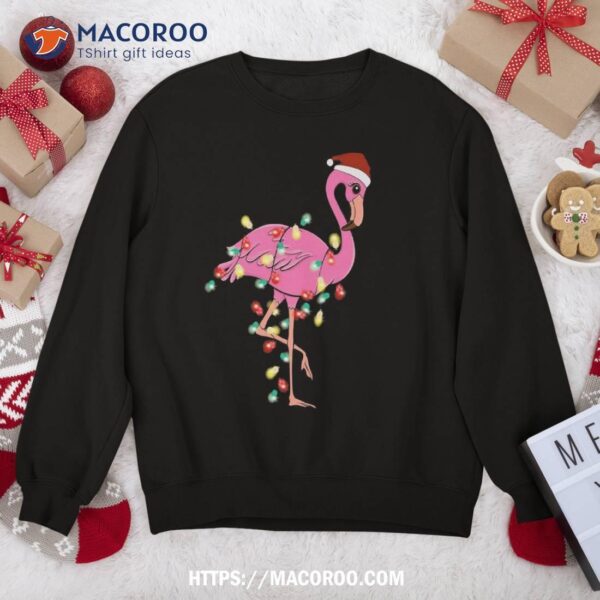 Christmas Animal Flamingo Fairy Lights Hat Sweatshirt