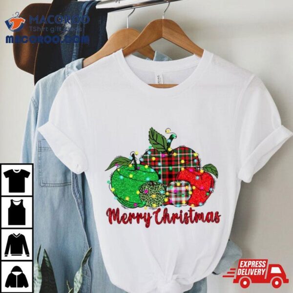 Christmas Apples Surrounded Lights Shirt