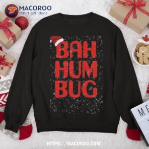 Christmas Bah Humbug Sweatshirt-xmas Santa Hat Gear