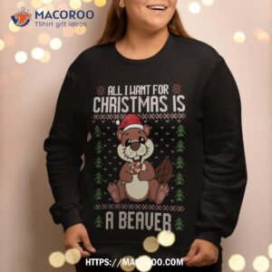 christmas beaver ugly xmas sweater beavers lover sweatshirt sweatshirt 2