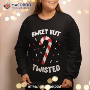 christmas candy cane sweet but twisted funny xmas sweatshirt sweatshirt 2