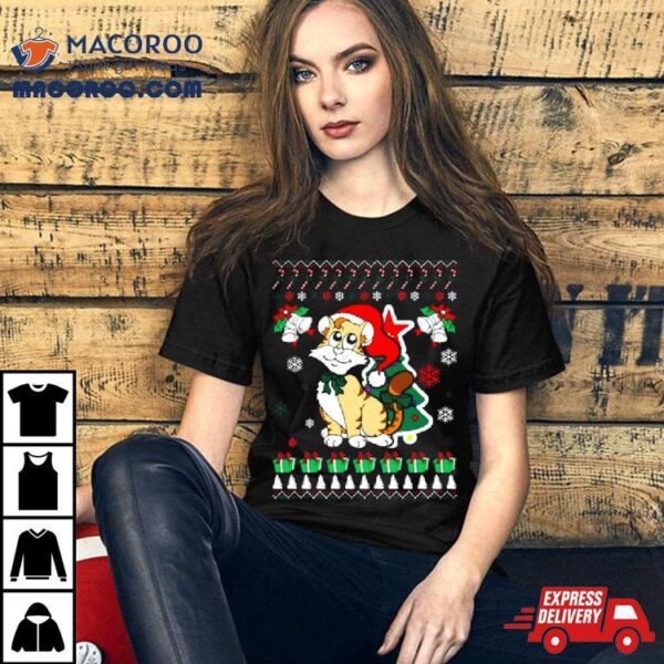 Christmas Cat Ugly Christmas Model Shirt