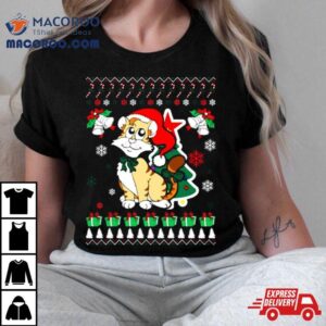 Christmas Cat Ugly Christmas Model Shirt