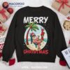 Christmas Costume Beach Palm Trees Reindeer Holiday Santa Claus Sweatshirt