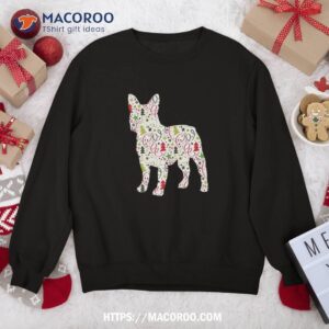 christmas french bulldog dog wrapping paper sweatshirt sweatshirt