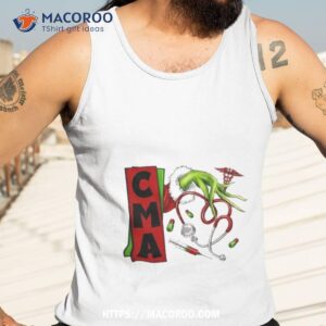 christmas grinch hand nurse cma shirt tank top 3