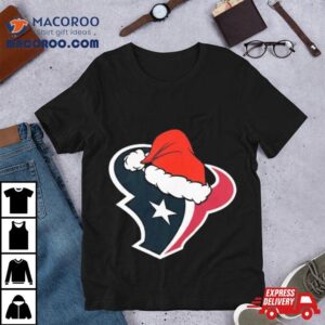 Christmas Holiday Houston Texans Santa Logo Tshirt