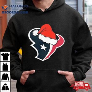 Christmas Holiday Houston Texans Santa Logo Tshirt