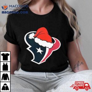 Christmas Holiday Houston Texans Santa Logo Tshirt