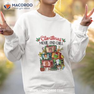 Christmas Movie And Chill Movie Cassette Sweatshirt 2