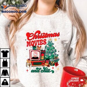 Christmas Movie And Chill Retro Tshirt