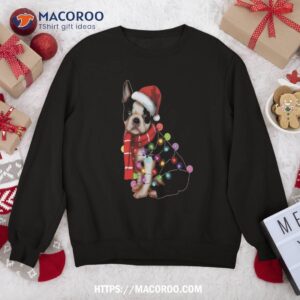 Christmas Santa Dog, Boston Terrier, Dog Lovers, Xmas Sweatshirt