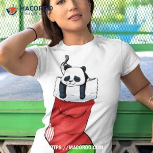 Christmas Sock Panda Tshirt 1