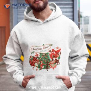 Christmas Time In Action With Dancing Santa Claus Shirt