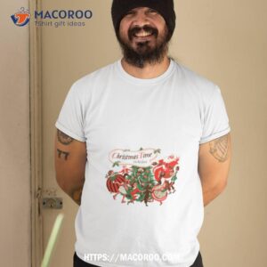 Christmas Time In Action With Dancing Santa Claus Shirt