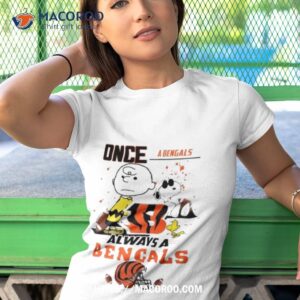 Cincinnati Bengals And Charlie Brown Once A Bengals Always A Bengals Tshirt 1