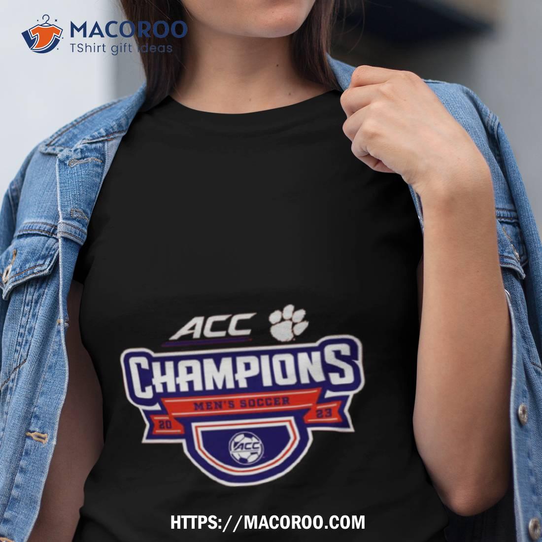 Clemson Tigers 2023 Acc Men’s Soccer Conference Tournament Champions Locker Room T Shirt Clemson Tigers 2023 Acc Men’s Soccer Conference Tournament Champions Locker Room T Shirt