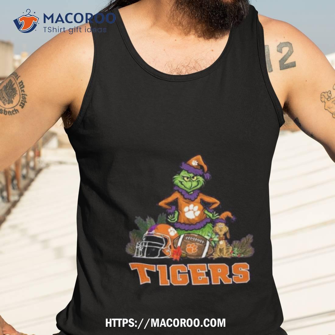 Clemson Tigers Santa Grinch And Dog Merry Christmas T Shirt Clemson Tigers Santa Grinch And Dog Merry Christmas T Shirt