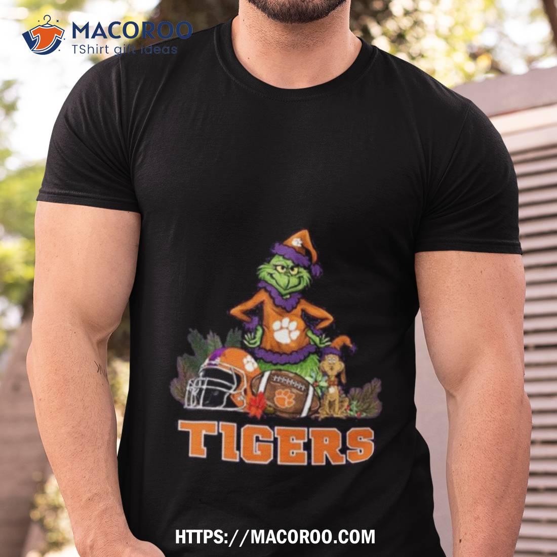 Clemson Tigers Santa Grinch And Dog Merry Christmas T Shirt Clemson Tigers Santa Grinch And Dog Merry Christmas T Shirt