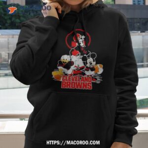 Cleveland Browns Mickey Mouse Donald Duck Goofy Football Nfl Shirt