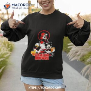 Cleveland Browns Mickey Mouse Donald Duck Goofy Football Nfl Sweatshirt