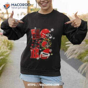 Cleveland Browns Nfl Ho Ho Ho Christmas Shirt 2 Cleveland Browns Nfl Ho Ho Ho Christmas Sweatshirt 1