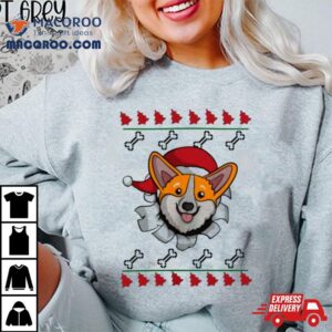 Corgi Surprise Ugly Christmas Tshirt