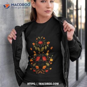 Cottage Core Hygge Botanical Flowers Scandinavian Folk Art Norwegia Shirt