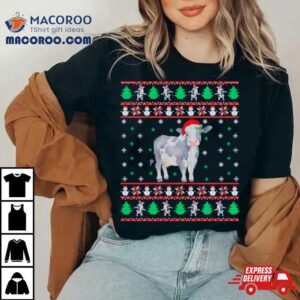 Cow Santa Hat Ugly Christmas Shirt 4 Cow Santa Hat Ugly Christmas Tshirt